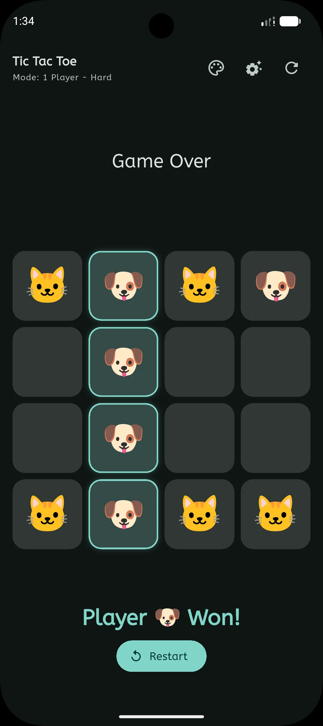 Tic Tac Toe: 3x3, 4x4 & Emoji screenshot