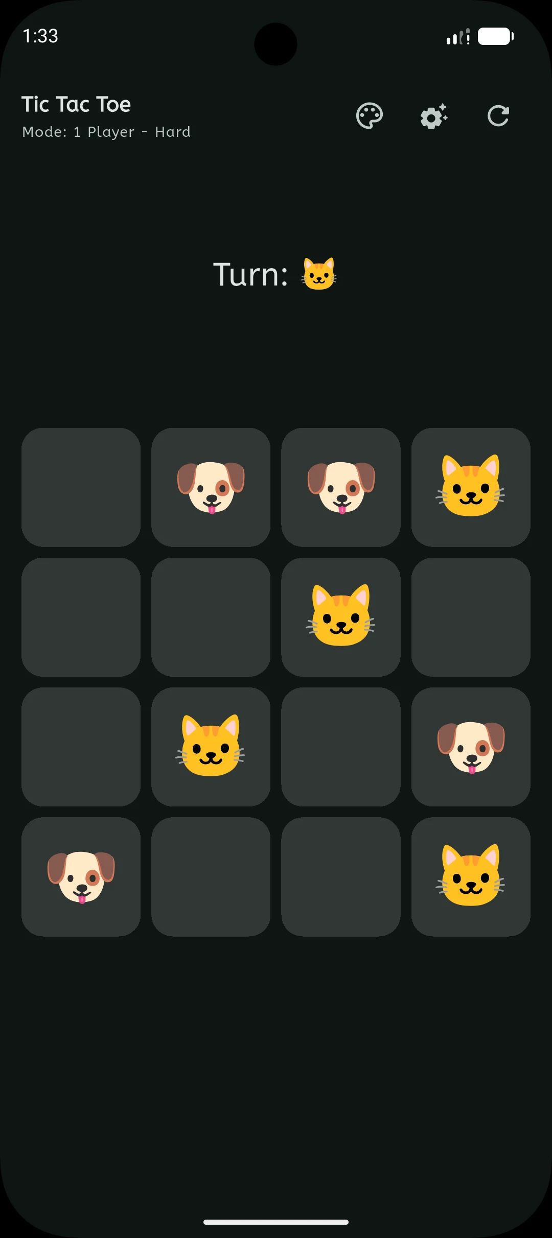 Tic Tac Toe: 3x3, 4x4 & Emoji screenshot