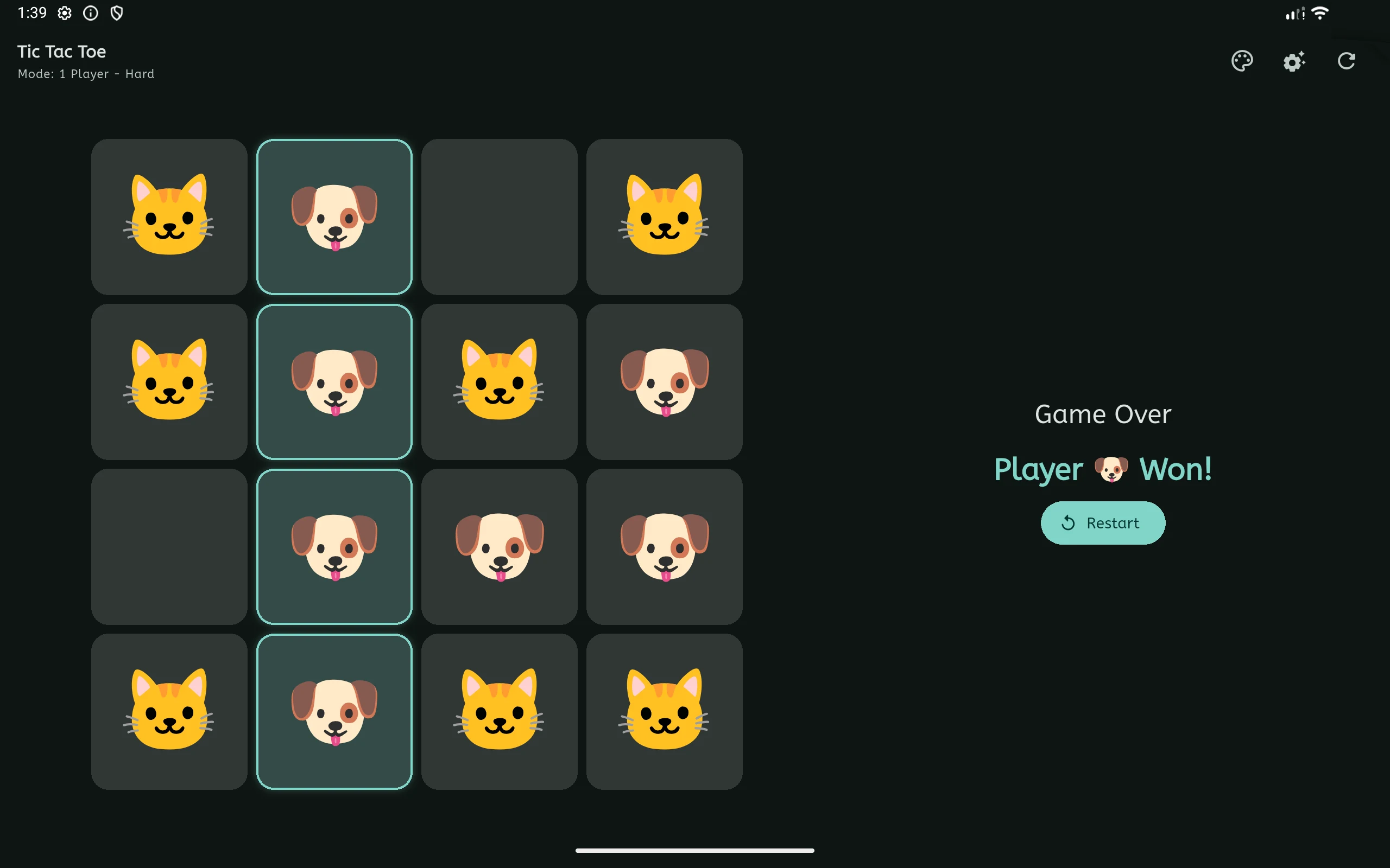 Tic Tac Toe: 3x3, 4x4 & Emoji screenshot